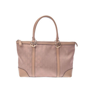 Gucci handbag metallic pink GG canvas